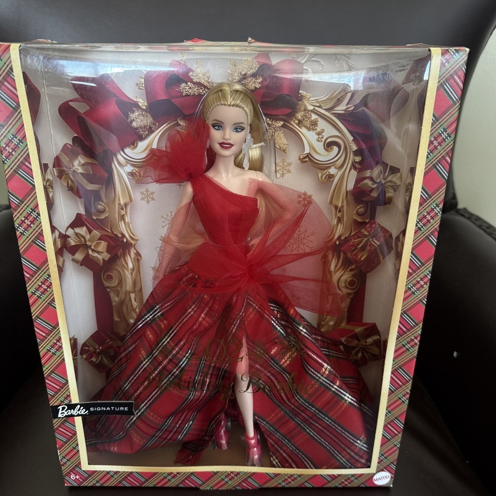 NEW Mattel Barbie Signature Blonde 2024 Holiday Barbie Collector Doll SEALED